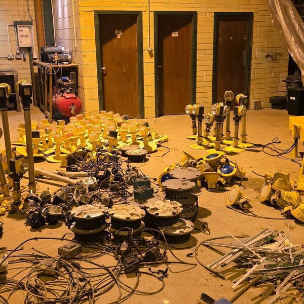 More than 250 lighting fixtures will be removed from Waterford Airport as the next phase of construction works begin. Photo: Waterford Aviation More than 250 lighting fixtures will be removed from Waterford Airport as the next phase of construction works begin. Photo: Waterford Aviation