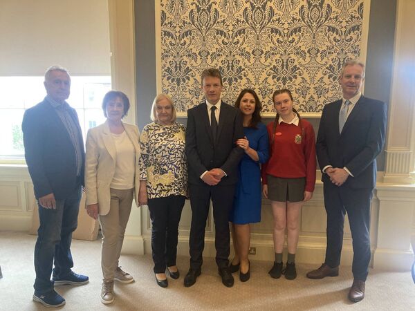 David Daniels and family at City Hall. David Daniels and family at City Hall.
