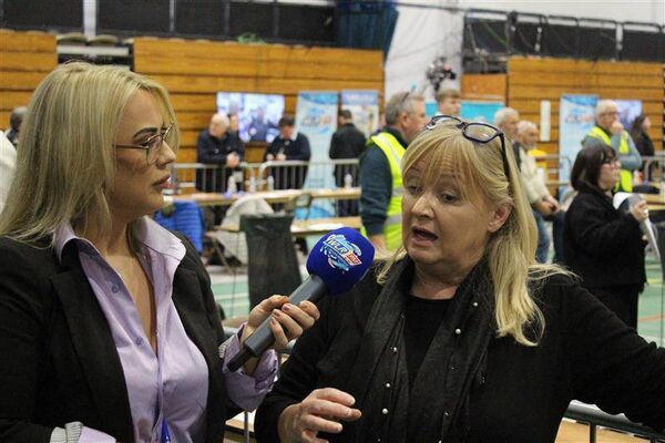 Cllr Mary Roche being interviewed by Dymphna Nugent of WLR FM Cllr Mary Roche being interviewed by Dymphna Nugent of WLR FM