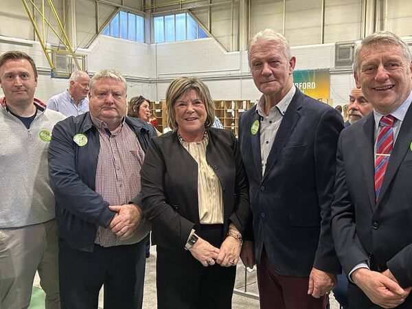 Cllrs Eamon Quinlan, Tom Cronin, John O'Leary and Mayor of Waterford Cllr Jason Murphy pictured with reelected TD Mary Butler. Cllrs Eamon Quinlan, Tom Cronin, John O'Leary and Mayor of Waterford Cllr Jason Murphy pictured with reelected TD Mary Butler.