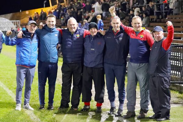 Comeragh Rangers management team are all smiles after their side retained the WLGFA Senior title. Comeragh Rangers management team are all smiles after their side retained the WLGFA Senior title.