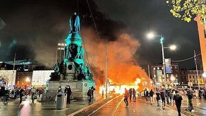 Man (20) who set Luas on fire during the Dublin riots is jailed Man (20) who set Luas on fire during the Dublin riots is jailed