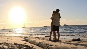 <p>Orla Jordan and Jack Bell after she had said yes</p> <p>Orla Jordan and Jack Bell after she had said yes</p>