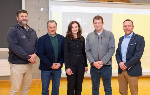 ictured at South East Technological University’s (SETU) inaugural Veterinary CPD Network meeting were from (L to R): Richard Bramley, O’Shea, Bramley & Breen Veterinary Hospital, Wexford, Tom Kent, Suirside Veterinary Clinic, Co Tipperary, Dr Mary-Kate Burke, Head of the Department of Veterinary Medicine at SETU, Liam Walsh, Suirside Veterinary Clinic, Co Tipperary, and Martin O’Brien, Bramley & Breen Veterinary Hospital, Wexford. ictured at South East Technological University’s (SETU) inaugural Veterinary CPD Network meeting were from (L to R): Richard Bramley, O’Shea, Bramley & Breen Veterinary Hospital, Wexford, Tom Kent, Suirside Veterinary Clinic, Co Tipperary, Dr Mary-Kate Burke, Head of the Department of Veterinary Medicine at SETU, Liam Walsh, Suirside Veterinary Clinic, Co Tipperary, and Martin O’Brien, Bramley & Breen Veterinary Hospital, Wexford.