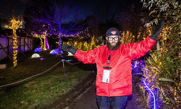 James Lannigan, ready to welcome you to the GLOW garden at Winterval. Photo: Joe Evans James Lannigan, ready to welcome you to the GLOW garden at Winterval. Photo: Joe Evans