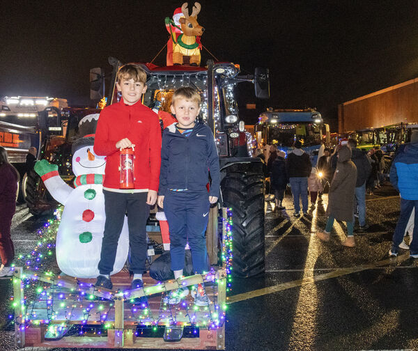 James and Cillian Carey, at the Winterval Truck & Tractor Parade. Photo: Joe Evans James and Cillian Carey, at the Winterval Truck & Tractor Parade. Photo: Joe Evans