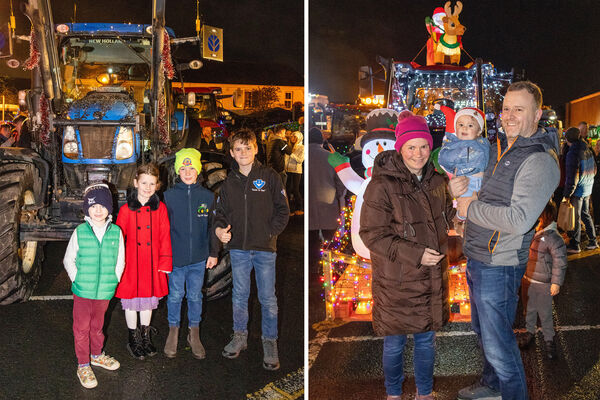 Tom, Ríona, Radhán and Jack,(left) and Laura, Harry and Brian McCarthy, rightat the Winterval Truck & Tractor Parade. Photo: Joe Evans Tom, Ríona, Radhán and Jack,(left) and Laura, Harry and Brian McCarthy, rightat the Winterval Truck & Tractor Parade. Photo: Joe Evans
