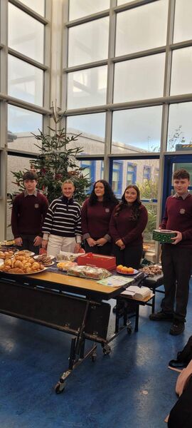Ms Harty and some of the TY helpers at the St Declan's Community College bake sale. Ms Harty and some of the TY helpers at the St Declan's Community College bake sale.