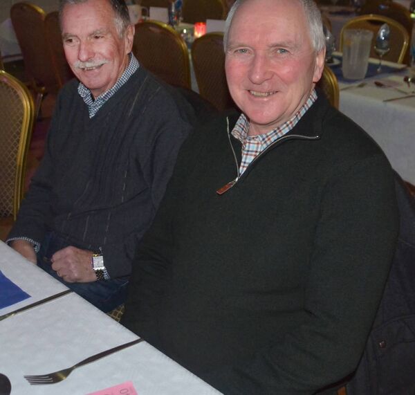 James Casey and Bernard Kiely, at the Kill Community Complimentary Christmas Meal Event, funded by the Community Centre Committee. James Casey and Bernard Kiely, at the Kill Community Complimentary Christmas Meal Event, funded by the Community Centre Committee.