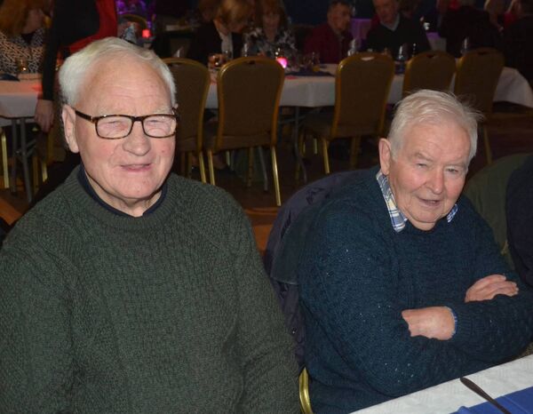 Tony Casey and Paddy Casey, at the Kill Community Complimentary Christmas Meal Event, funded by the Community Centre Committee. Tony Casey and Paddy Casey, at the Kill Community Complimentary Christmas Meal Event, funded by the Community Centre Committee.