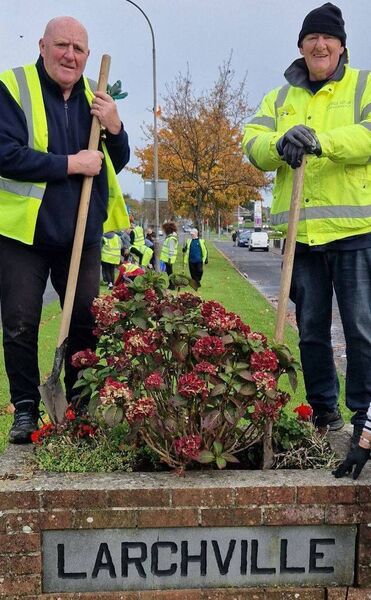Cllr John Hearne and John Burns. Cllr John Hearne and John Burns.