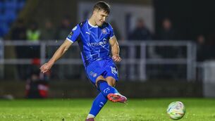 <p>Waterford FC's Tommy Lonergan scores the controversial penalty in the game against Drogheda United.</p> <p>Waterford FC's Tommy Lonergan scores the controversial penalty in the game against Drogheda United.</p>