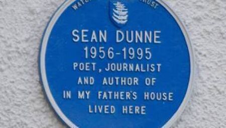 Waterford's Blue Plaques: Seán Dunne’s literary legacy to Waterford Waterford's Blue Plaques: Seán Dunne’s literary legacy to Waterford