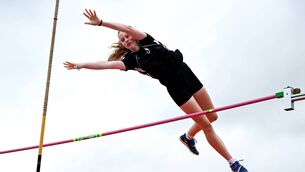 <p>Niamh Mc Grath of Tramore A.C., Waterford competes in the U16 girls Pole Vault during day one of the 123.ie National Juvenile Track and Field Championships at Tullamore Harriers Athletics Club in Tullamore, Offaly. Photo: Sportsfile/Paul Phelan</p> <p>Niamh Mc Grath of Tramore A.C., Waterford competes in the U16 girls Pole Vault during day one of the 123.ie National Juvenile Track and Field Championships at Tullamore Harriers Athletics Club in Tullamore, Offaly. Photo: Sportsfile/Paul Phelan</p>