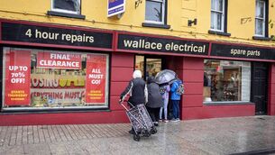<p>Last days of shopping at Wallace Electrical as it closed its doors after 45 years of service to waterford. Photo: Joe Evans</p> <p>Last days of shopping at Wallace Electrical as it closed its doors after 45 years of service to waterford. Photo: Joe Evans</p>
