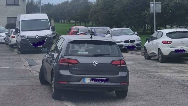 An overflow of parking in Ballybeg Park. Photo: Cllr Frank Quinlan <p>An overflow of parking in Ballybeg Park. Photo: Cllr Frank Quinlan</p>