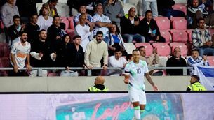 <p>Israel fans gesture towards Adam Idah of Ireland. Pic: INPHO/Ryan Byrne </p> <p>Israel fans gesture towards Adam Idah of Ireland. Pic: INPHO/Ryan Byrne </p>